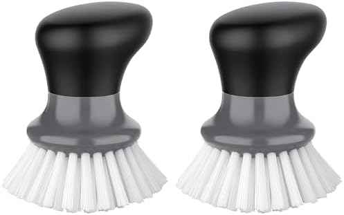 MR.SIGA Dish Scrub Brush, Gray, Pack of 2