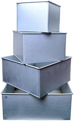 4 Tier Square Baking Pan Set Multilayer Birthday/Wedding Anniversary