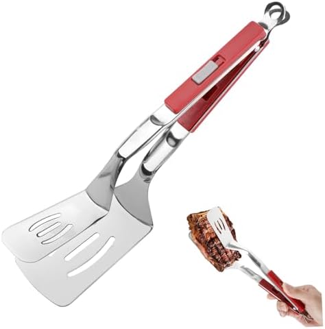 Anti-Scald Extended Handle Spatula Tongs 11.6 Inch Multifunctional