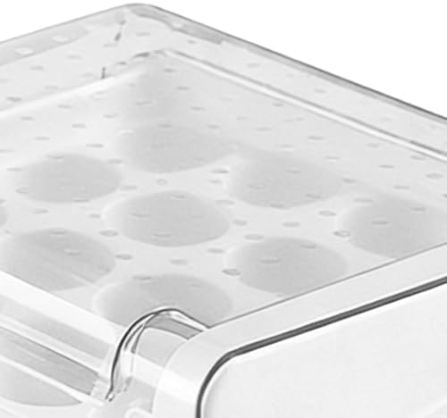 Egg Storage for Refrigerator 32-Grid Drawer Storage Container with