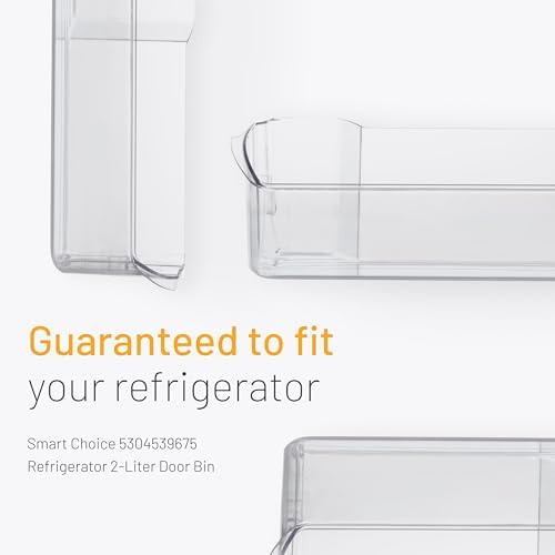 Smart Choice 242071301 Refrigerator Door Shelf Bin, Middle, Clear