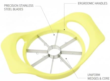 Kitchen Counter Fruit Prep Tool, Stainless Steel Apple Slicer and