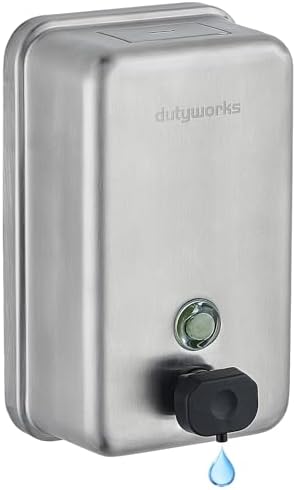 Commercial Soap Dispenser Wall Mount, 1100 mL, Silver