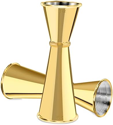 Briout Double Cocktail Jigger for Bartending, 2 OZ & 1 OZ, Rolled Edge