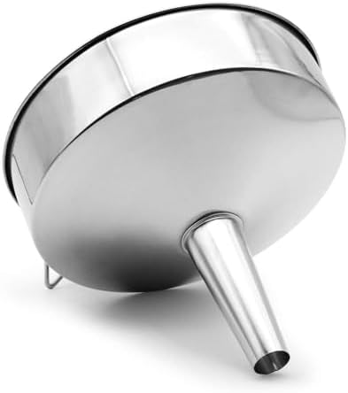 Stainless Steel Large Funnel, 7.9 Inch with Detachable Strainer for