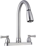 Dura Faucet DF-PK350L-SN RV Pull-Down Kitchen Faucet, Satin Nickel
