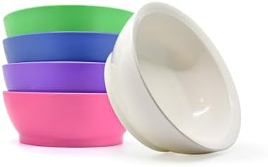 28oz Non-Spill Plastic Bowl Set, Sunset Purple, Set of 4
