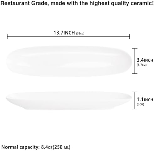 Ceramics Olive Plate, Olive Cookies Tray - Large, Chip Resistant,White