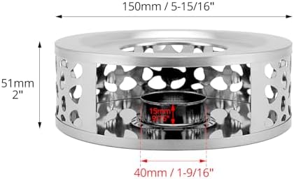 QWORK Tea Kettle Warmer, 4 Pack Brushed Stainless Steel Kettle, Hollow