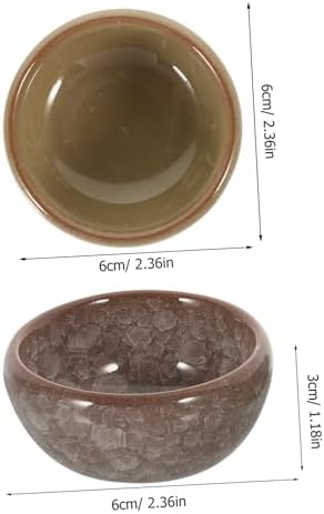 VICASKY 6pcs Essential Oil Mixing Bowl Spa Set Ice Cracked Ceramic