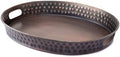 Monarch Abode Serving Tray with Handles – 17-Inch Hand Hammered Metal