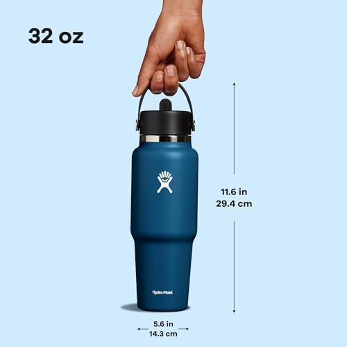 Hydro Flask Travel Water Bottle - Insulated Stainless Steel - Wide