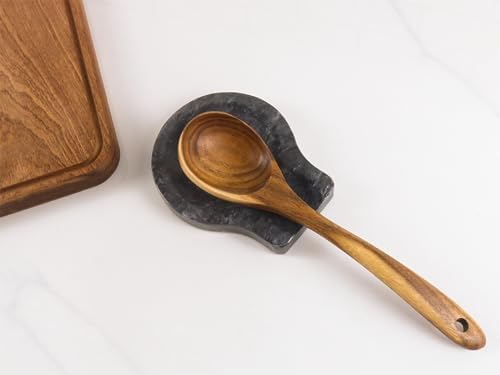 Heat Resistant Spoon Rest for Stove Top, Marble Flat Utensil Rest