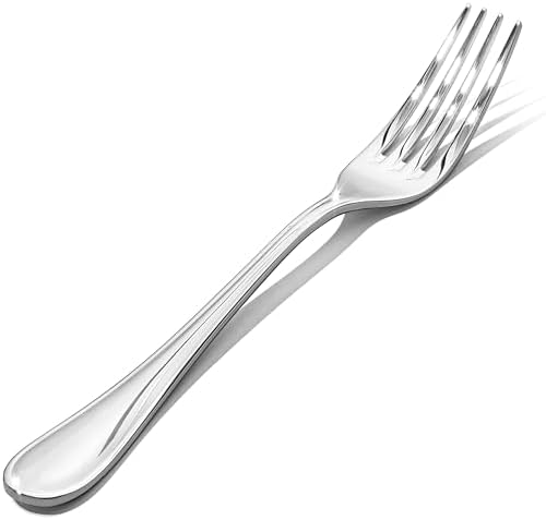 4-Piece 8-Inch Teardrop Dinner Forks Set, 18/10 Stainless Steel Table