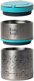 Easy Togo 2-Tier Stainless Steel Lunch Box, 32oz