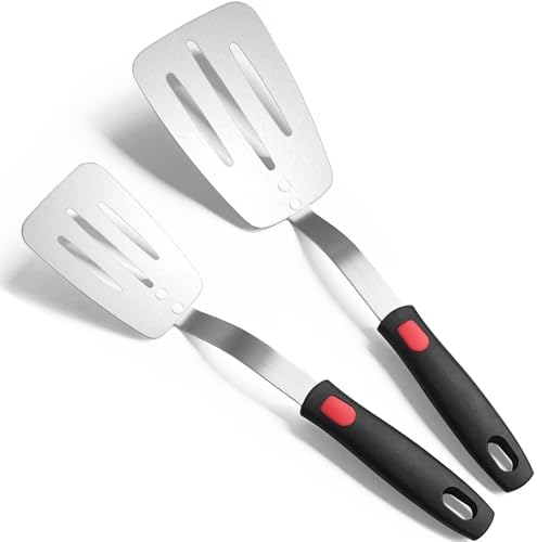 Stainless Steel Flexible Spatula, Thin Metal Turners, 2Pack(S+XL)