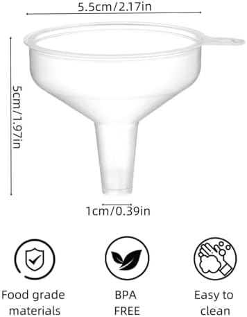 Small Funnel for Water Bottles, Protein Powder, Pack of 4