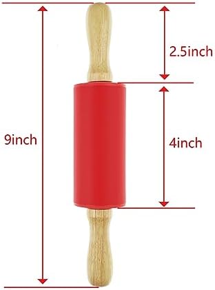 12 Pack Mini Small Rolling Pin for Kids, 9 Inch Kids Rolling Pin