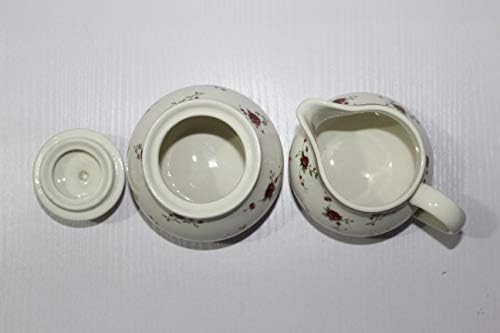 Cream & Sugar Sets with Lids Porcelain Vintage Floral Sugar Bowl and