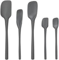 Tovolo Flex Core Silicone Spatula Set, 5-Piece, Charcoal Gray