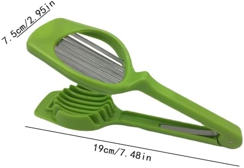 Egg Slicer Tool - Hand Held Egg Slicer Stainless Steel Strawberry