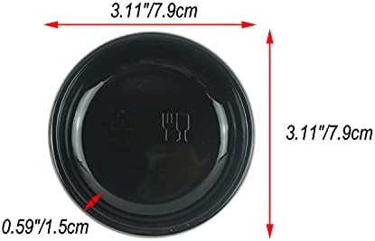 100pcs Mini Dipping Sauce Dish, Plastic Disposable Round Plate