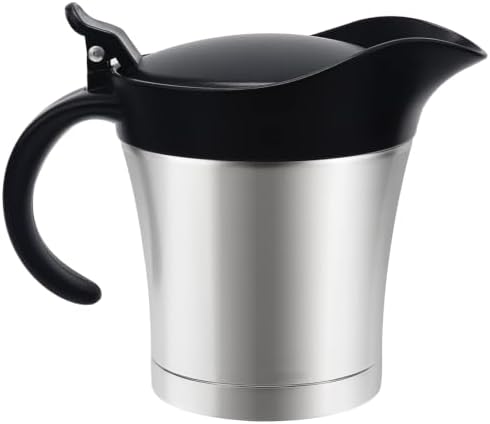 Stainless Steel Double Insulated Gravy Boat With Lid/Sauce Jug 16 OZ