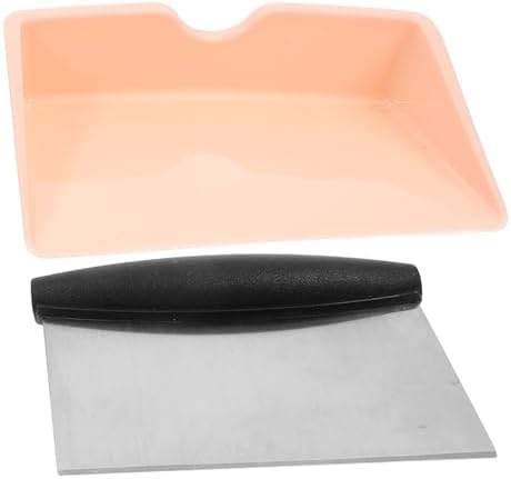 Stainless Steel Dough Cutter Set with Holder, Pink