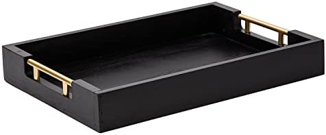 Decorative Coffee Table Ottoman Trays Modern Wood Elegant 16"x12"
