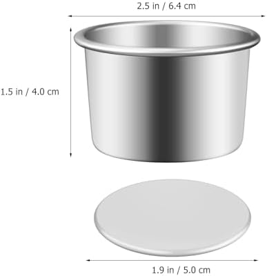 2Inch Cake Pan Set of 4, Nonstick Stainless Steel Smash Cake Pans