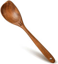 Wooden Spoons for Cooking, Natural Premium Teak Wood Corner Spoon
