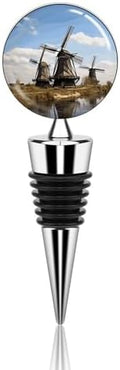 Windmills Wine Stopper Vacuum Alloy Wine Bottle Stopper Reusable Wine