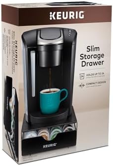 Keurig Slim Non-Rolling Storage Drawer, Coffee Pod Storage, Holds up to 24 Keurig K-Cup Pods, Black, Storage Drawer - 24ct, 9.2 x 3.3 x 12.2 inches