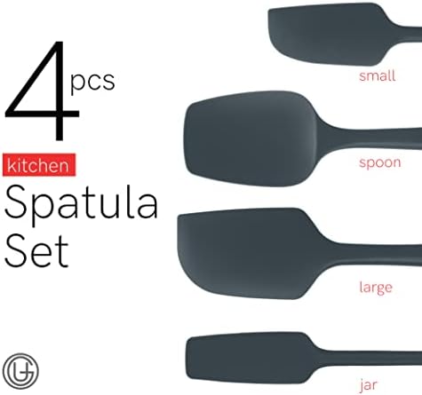 UpGood 4 Pcs Silicone Spatula Set, Grey