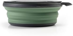 GSI Outdoors Escape Collapsible Bowl with Lid, 22 fl oz, Sage Green