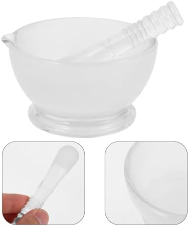 Glass Pestle and Bowl Set 75ml with Non Slip Base
