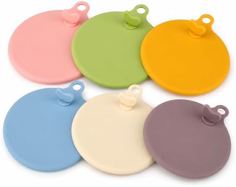6 Pack Silicone Cup Lids with Straw Hole