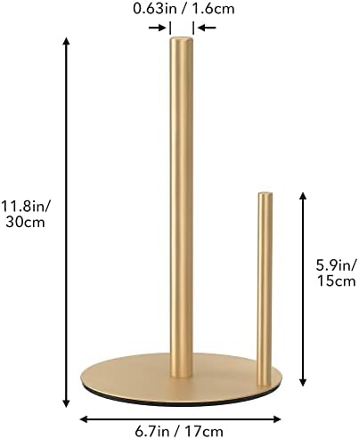 Paper Towel Holder, Gold Stainless Steel, Countertop