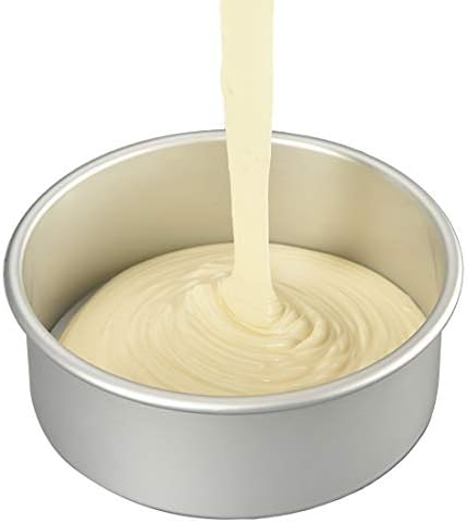 Tosnail 2 Pack 10" x 3" Round Aluminum Cake Pan with Removal Bottom