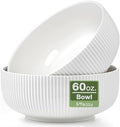 Mfacoy 2 Pack Salad Bowl, 8 inch 60 oz Large Serving Bowl Set, Deep