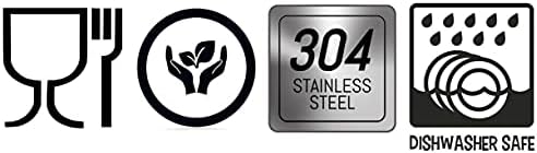 Strainer Set Fine Mesh – Premium 304 Stainless Steel (18/8) – 8′′