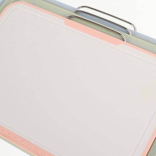 Plastic Cutting Board Set with Stand, PP Chopping Mats
