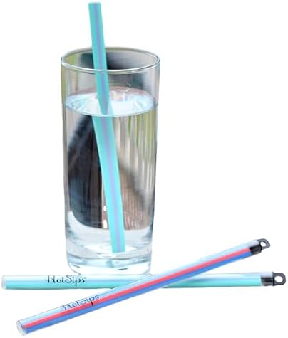 Bundle of 2 SingleSips Reusable Drinking Straws with travel case, Made