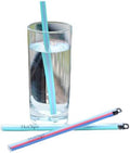 Bundle of 2 SingleSips Reusable Drinking Straws with travel case, Made