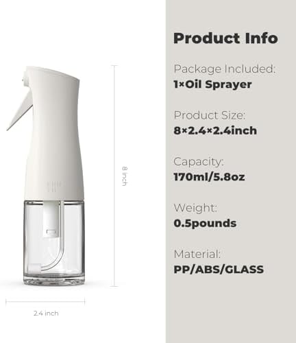 Zuutii 170ml Olive Oil Sprayer
