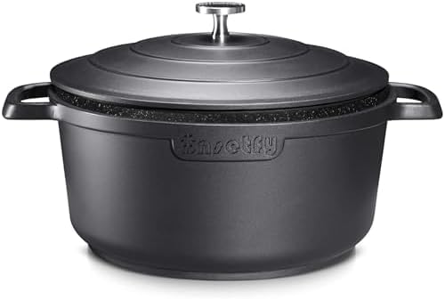 Large Dutch Oven Pot with Lid-7.5QT Cast Aluminum Oven Pot with Two Handles by INSETFY