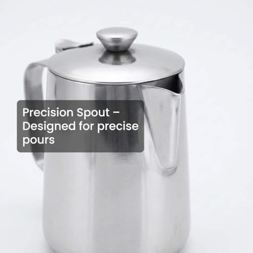 QWORK 600 mL 304 Stainless Steel Coffee Cup, Milk Frothing Pitcher