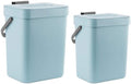 LALASTAR 3L+5L Small Trash Can with Lid, Blue
