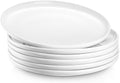 Jassceram 8.5 Inch Small Dinner Plates Set of 6, Round, White