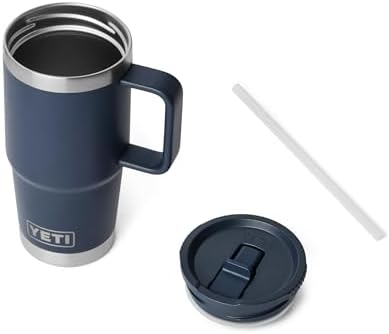 YETI Rambler 20 oz Travel Mug with Flip Straw Lid – Stainless Steel